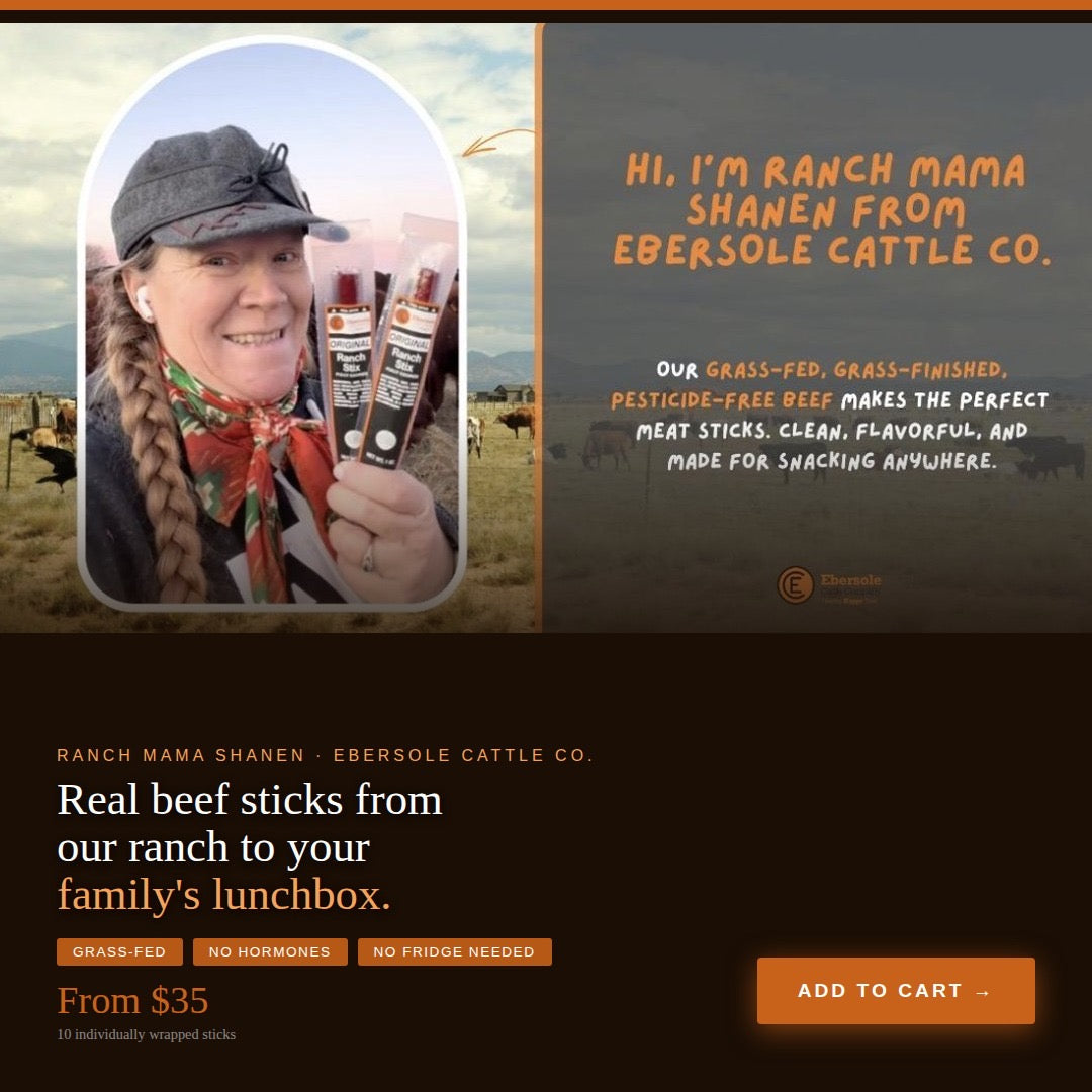 ECC Ranch Grassfed Beef Sticks
