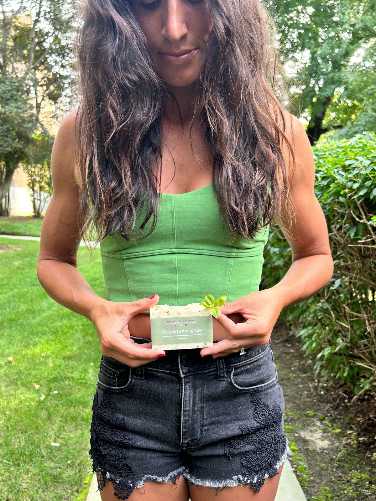 Basil & Lemongrass Tallow Soap Bar