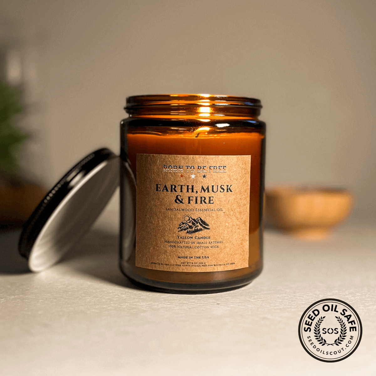 Earth Musk & Fire Tallow Candle