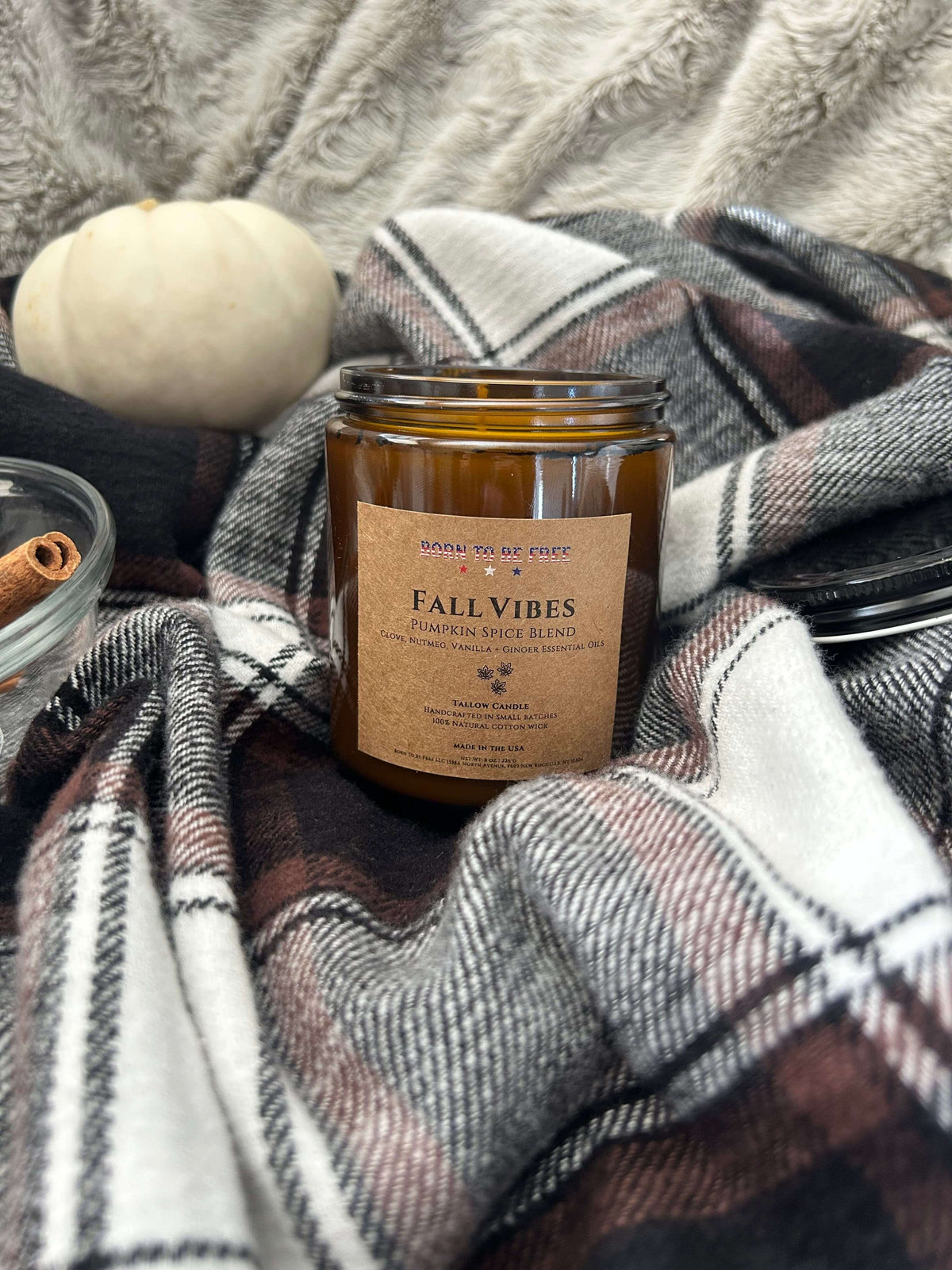 Fall Vibes- Pumpkin Spice Blend Tallow Candle